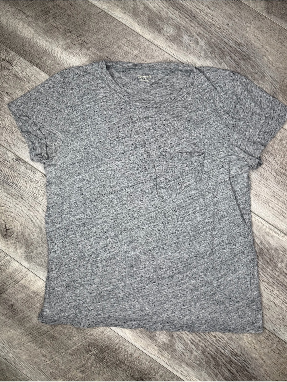 Madewell Heather Gray Short-Sleeve Pocket Tee